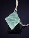 Suspension with green fluorite