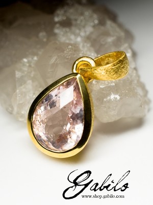 Tourmaline Gold-Plated Silver Pendant