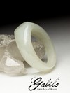 One-piece white jade ring