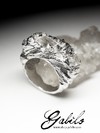 Massive Rock Crystal Silver Ring with gem report MSU