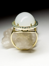 Moonstone and Topaz gold ring