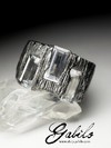 Ring with rock crystal in silver with certificate