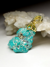 Turquoise gold pendant with gem report MSU