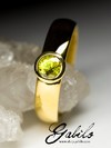 Sphene golden ring with Jewelry Report MSU