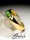 Black Boulder Opal Gold Ring
