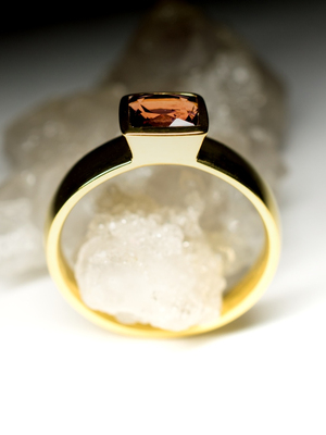 Rhodolite gold ring