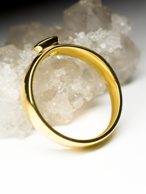 Verdelite gold ring