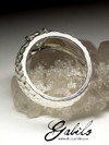 Rock Crystal Silver Ring with gem report MSU