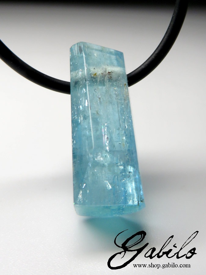 Raw Aquamarine Crystal Necklace - Antique Bronze – Designs by Nature Gems